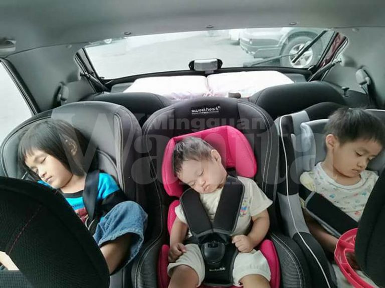 anak diam atas car seat