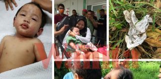 bayi kena ikat dipokok