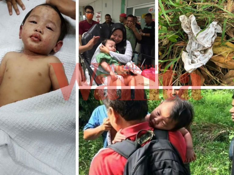 bayi kena ikat dipokok