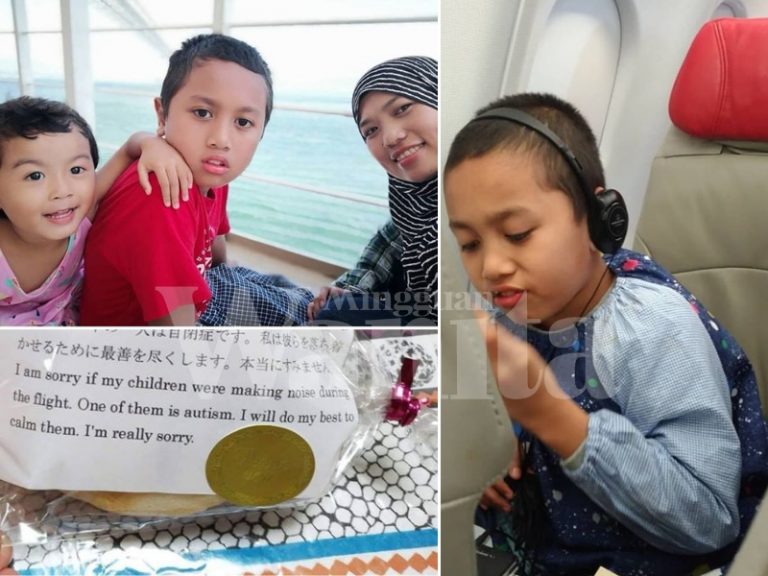 Bimbang Anak Autisme Ganggu Penumpang Lain, Ibu Ini Selit Nota Dan Snack Waktu Penerbangan