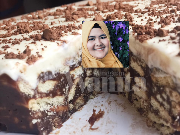 Kek Batik Cheese Berkrim, Simpan Dalam Peti Sejuk 3-4 Jam, Senang Potong & Keju Tak Cair!
