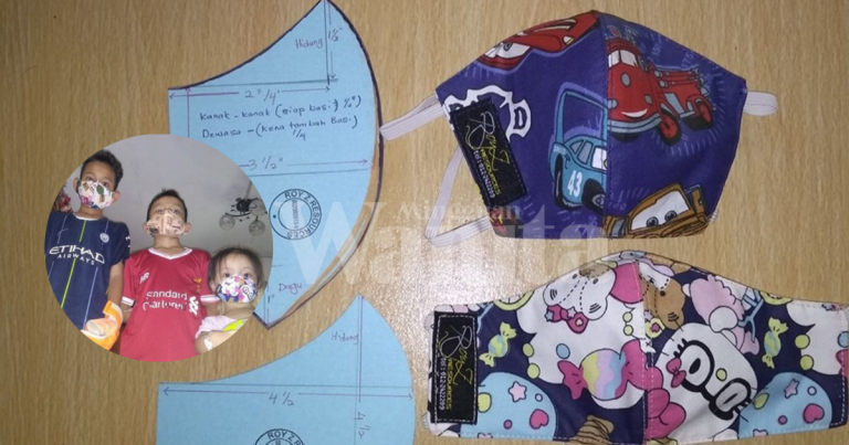 Tukang Jahit Kongsi Tutorial DIY ‘Mask’, Anak-Anak Pakai Musim Jerebu