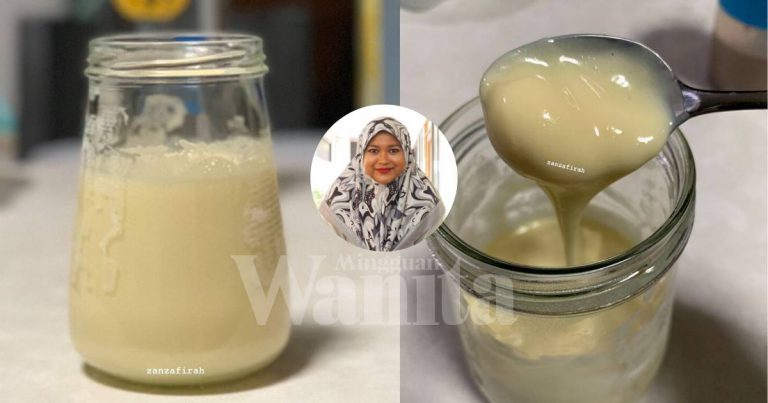 Susu Pekat Manis Homemade, Guna 3 Bahan Siap 3 Minit!