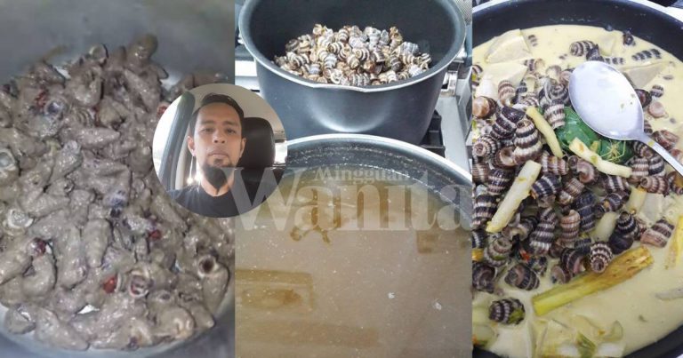 Buang Lumpur Bersihkan Siput, Kena Celur Sekejap Dalam Air Panas!