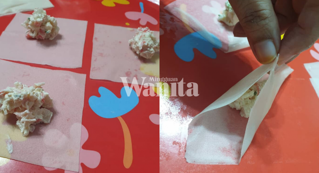 Resipi Crab Rangoon, Guna Kulit Popia Aje Ganti Kulit Wantan. Sedap Pun