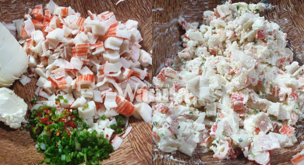 Resipi Crab Rangoon, Guna Kulit Popia Aje Ganti Kulit Wantan. Sedap Pun