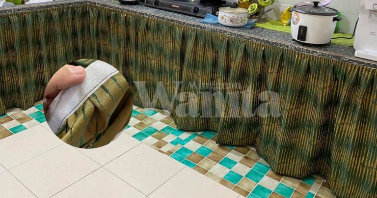 Tutup Table Top Lekat Velcro Tape, Kotor Boleh Tanggalkan Kain & Basuh, Senang!