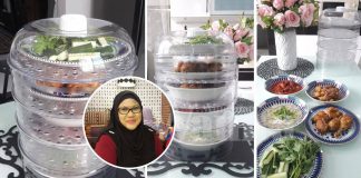 Anak Bujang Hadiahkan Tudung Saji Moden Bertingkat, Meja Bertukar Kemas Tersusun