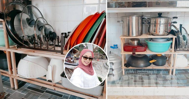 Guna Rak Kasut Susun DECLUTTER Barang Dapur Bawah Sinki, Kemas Hasilnya