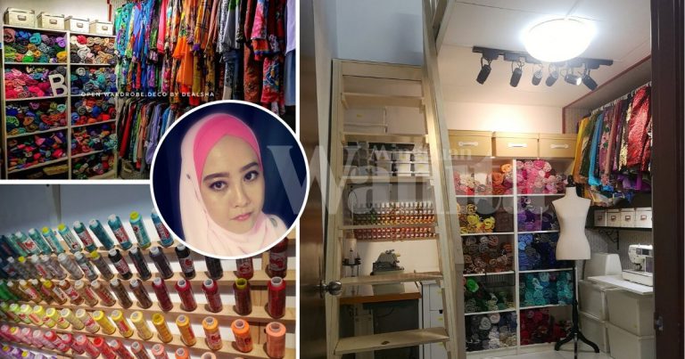 Makaeover Bilik Baju Jadi Ruang Menjahit, Meja Lipat Mudahkan Potong Kain