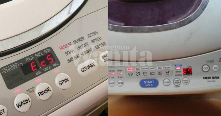 Mesin Basuh Bermasalah, Fahamkan Jenis ‘Error Code’ Dulu, Setting Semula Sendiri