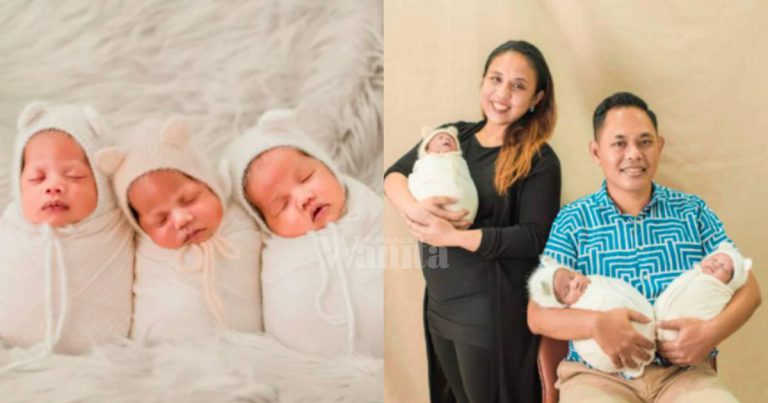 Rezeki Wanita Lahirkan KEMBAR 3 Lelaki, Bersalin Secara NORMAL