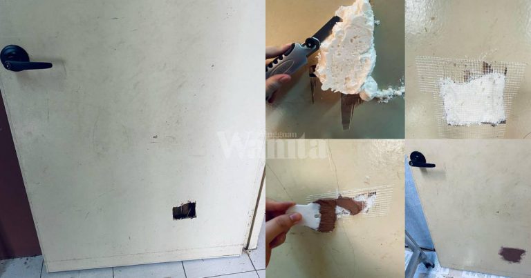 DIY Repair Sendiri Pintu Kayu Rumah Berlubang, Bajet Tak Sampai RM50, JIMAT!