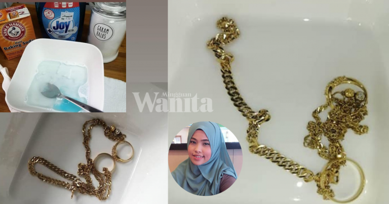 Cuci Sendiri Barang Kemas, 10 Minit Saja Dah Berkilau Macam Baru Beli