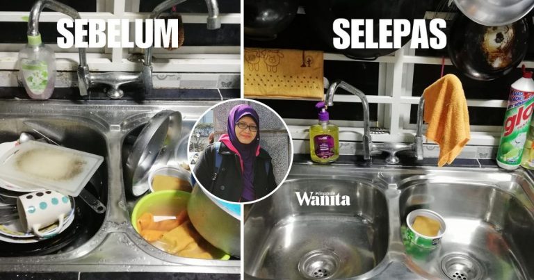 Sinki Penuh Pinggan Mangkuk, Basuh Ikut Susunan Begini Barulah Hati Lapang