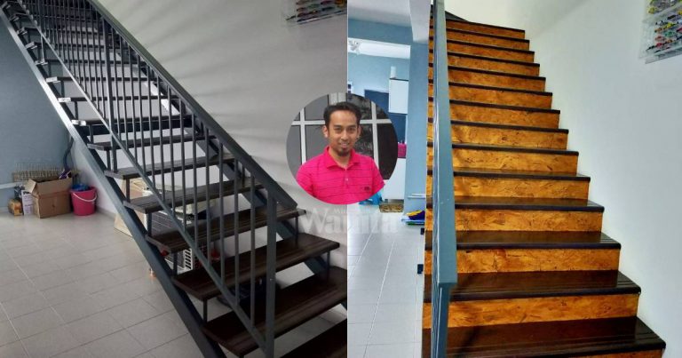 DIY Kemasan Tangga Besi Bermodalkan RM150++ Guna OSB Board, Cantik & Lebih Selamat!