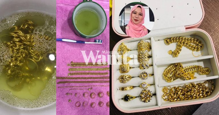 Cara Jimat Bersih Barang Kemas Guna Pencuci Pinggan, Rendam 30 Minit, Terus Berkilat