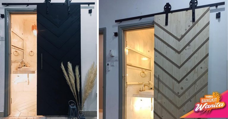 DIY Sliding ‘Barn Door’ Bilik Air, Bajet RM400 Barang Beli Online