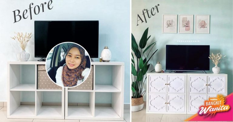 Deko Rak TV Bajet Minimum, DIY Tak Guna Drill Pun Jadi