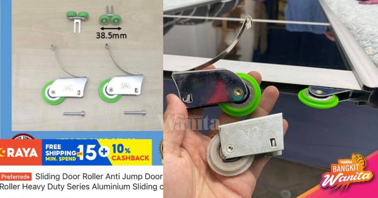 Sliding Door Almari Baju Asyik Terkeluar Dari Landasan, DIY Tukar Anti Jump Roller!