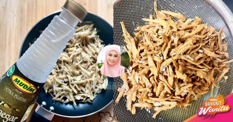 Ikan Bilis Goreng Kekal Rangup, Renjis & Gaul Sedikit Dengan Cuka!
