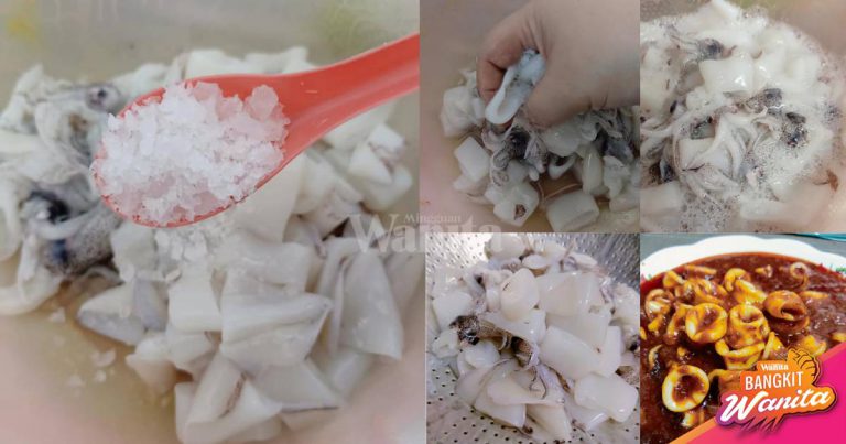 Ramas Dengan Garam, Sotong Jadi Pejal & Tak Berair Bila Masak!