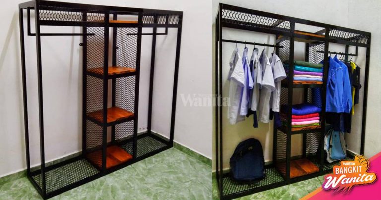 Projek PKP DIY Open Wardrobe Baju Sekolah Anak, 3 Hari Siap Puas Hati!