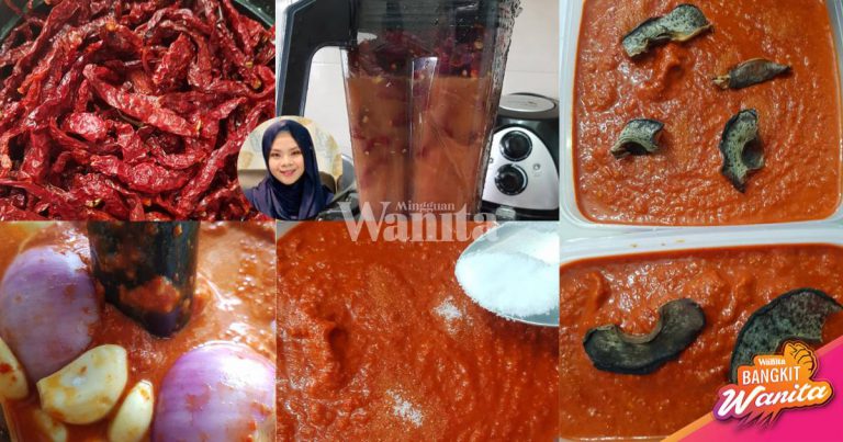 Buat Sendiri Cili Kisar, Tabur Garam & Asam Keping, Elak Cepat Berkulat, Masam