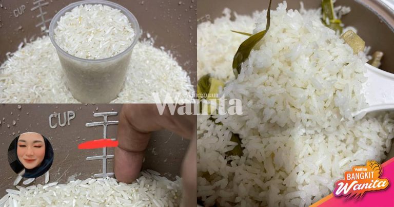 Cara Masak Nasi Lemak Sukat Air Pakai Jari, Tak Lembik, Mudah Mesti Jadi!