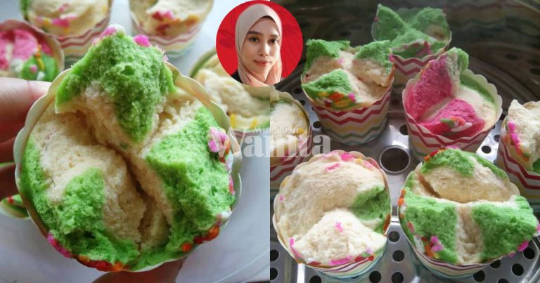 Cara Buat Apam Mekar, Guna Tepung Gandum, Kukus Dengan Api Besar, Memang Jadi!