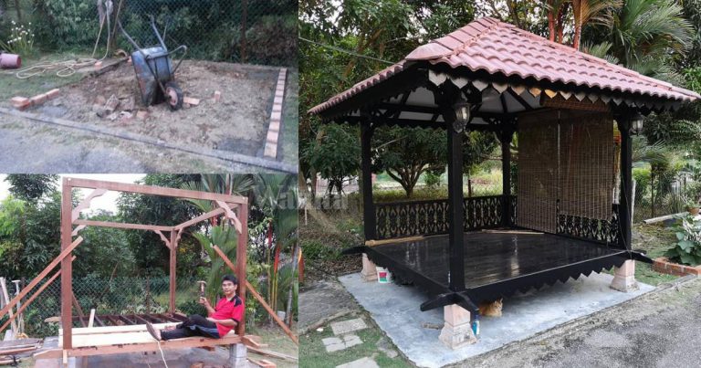 Beranikan Diri Pertama Kali Buat GAZEBO Saiz 8×8 Sendiri, Belajar Dengan ‘Google’!