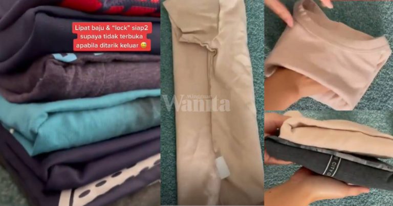 TRIK Lipatan Baju Tak Mudah Terbuka, Tetap Elok Tersusun Kemas Dalam Almari!