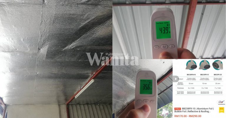 Tip Pasang Aluminium Foil Pada Atap Zink, Bantu Kurangkan Haba Panas Atas Rumah