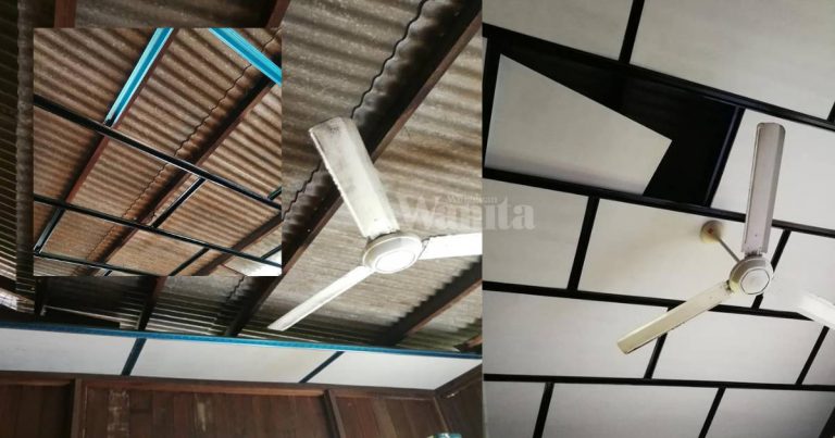 DIY Siling Bilik Rumah Kampung Pakai Besi ‘Batten’ Nampak Kemas, Mudah Selenggara!