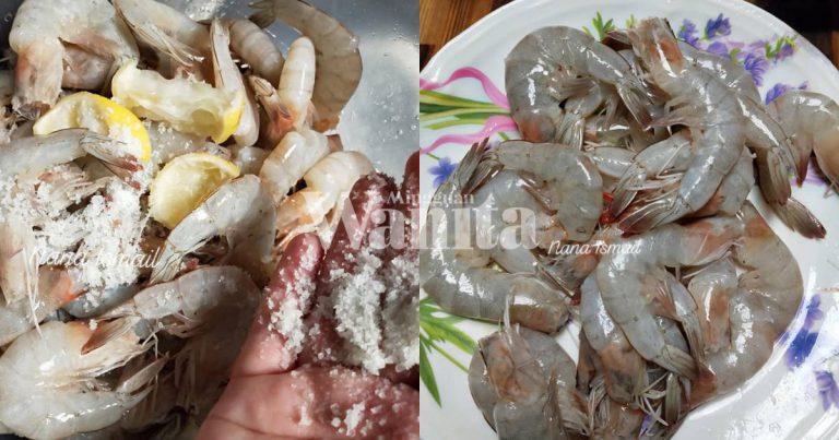 Petua Udang Kekal SEGAR, Buang Lendir & Tidak Hanyir Hanya Guna Garam, Limau