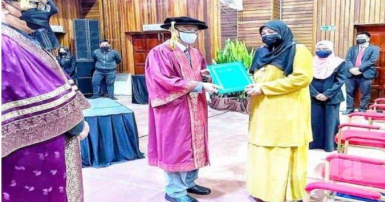 “Bersungguh Sambung Pengajian, Apakan Daya Dia Pergi Dulu.” Isteri Sebak, Terima Diploma Suami