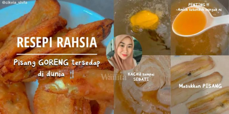 PISANG GORENG Rangup, Letak Sesenduk Marjerin Panas Dalam Adunan Tepung Gandum!
