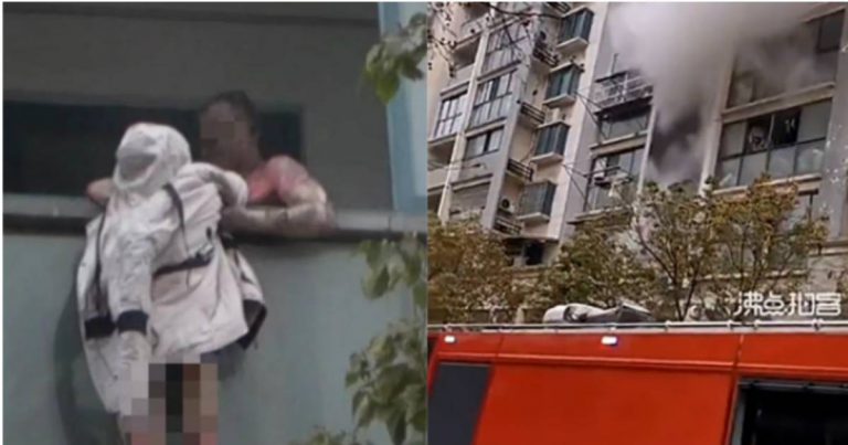 Pengorbanan Seorang Suami, Nekad Menahan Bahang Kebakaran Demi Selamatkan Isteri