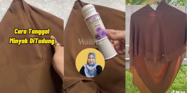 Rupanya Boleh Hilangkan Kesan Minyak Peluh Pada Tudung Guna BEDAK!