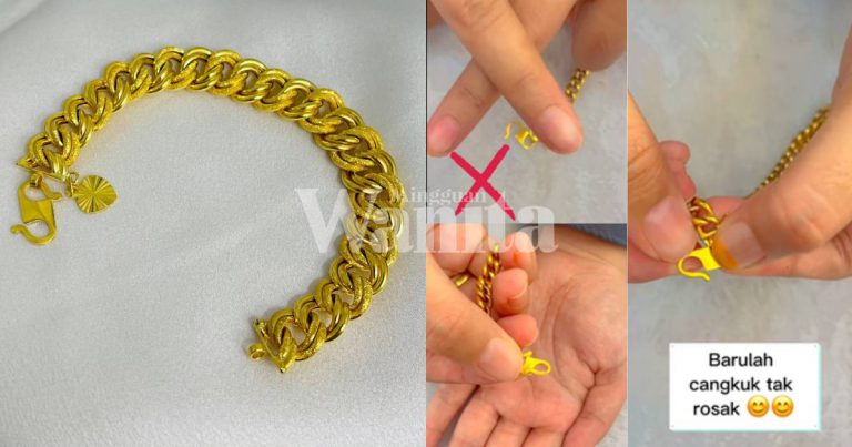 Cara Betul Pasang Cangkuk Gelang Emas, Elak Cepat Rosak & Mudah Patah
