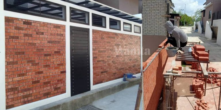 Tukang Rumah Kongsi TIP TEMBOK Cantik & Kemas, Guna Bata Merah Biasa!