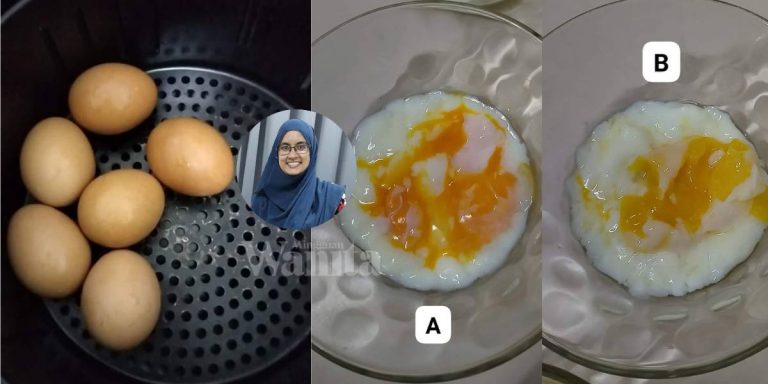 CARA Setting Buat TELUR Separuh Masak Guna Air Fryer, Memang Menjadi!