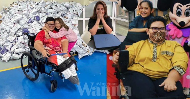 Berkorban Demi Menjaga Abang OKU, Wanita Ini Nekad Ringankan Beban “Menulis, Angkat Tangan Pun Tak Boleh”
