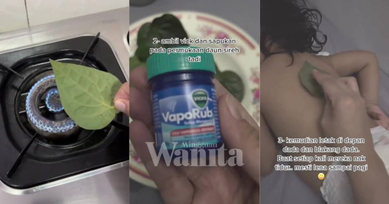 Anak Batuk, Selesema Guna Dauh Sirih & Vicks, Ubat Paling Mujarab, Menjadi!