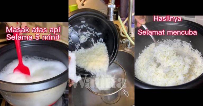 Cara Masak Nasi Lebih Cepat, Sihat & Cantik Berderai, Beras Biasa Pun Boleh!
