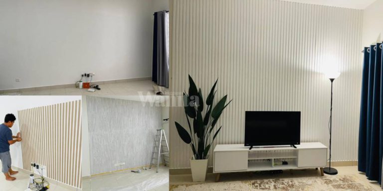 DIY ‘Fluted Wall’ Kemas & Cantik, Kos Bawah Rm500 Puas Hati Buat Sendiri