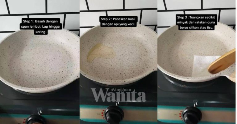 Tip Guna Kuali ‘Non stick’ Baru, Kena Buat ‘Seasoning’ Supaya Tahan Lama, Tak Melekat!