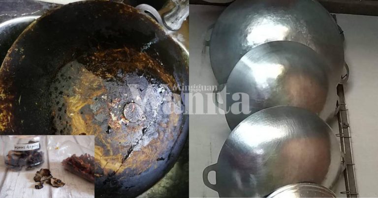 Cara Mudah Buang Kerak Kuali, Rendam Dalam Air Asam Keping, Berkilat Macam Baru Beli!