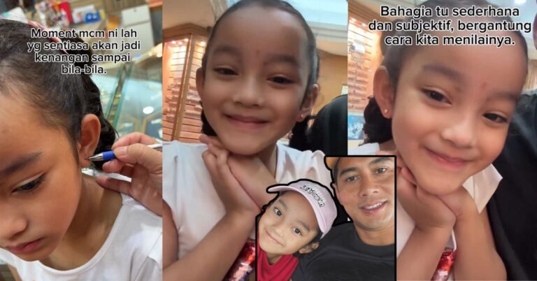 Maryam Anak Fizo Omar Seronok Dapat Tindik Telinga-“Sekejap Je Rasa Anak Dara Dah Cik Yam Ni”