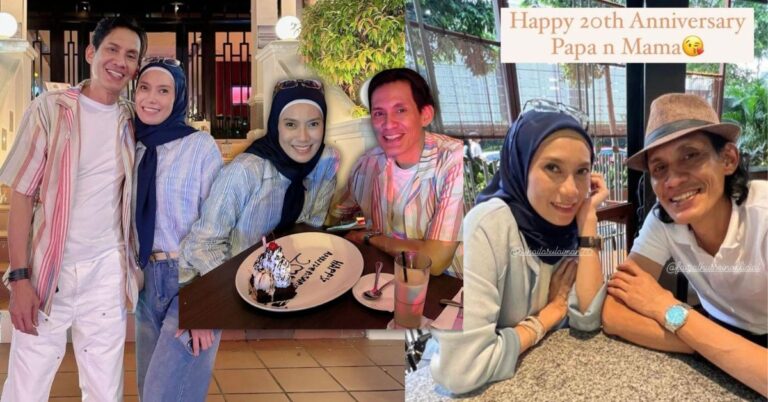 Suhaila & Faizal Hussein Ceria Sambut Ulang Tahun Perkahwinan Ke 20, Masing-masing ‘Tak Makan’ Tua